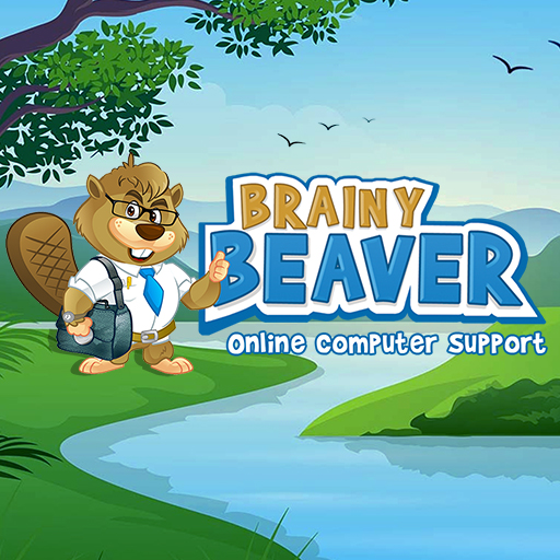 Brainy Beaver Online Computer Support Logo