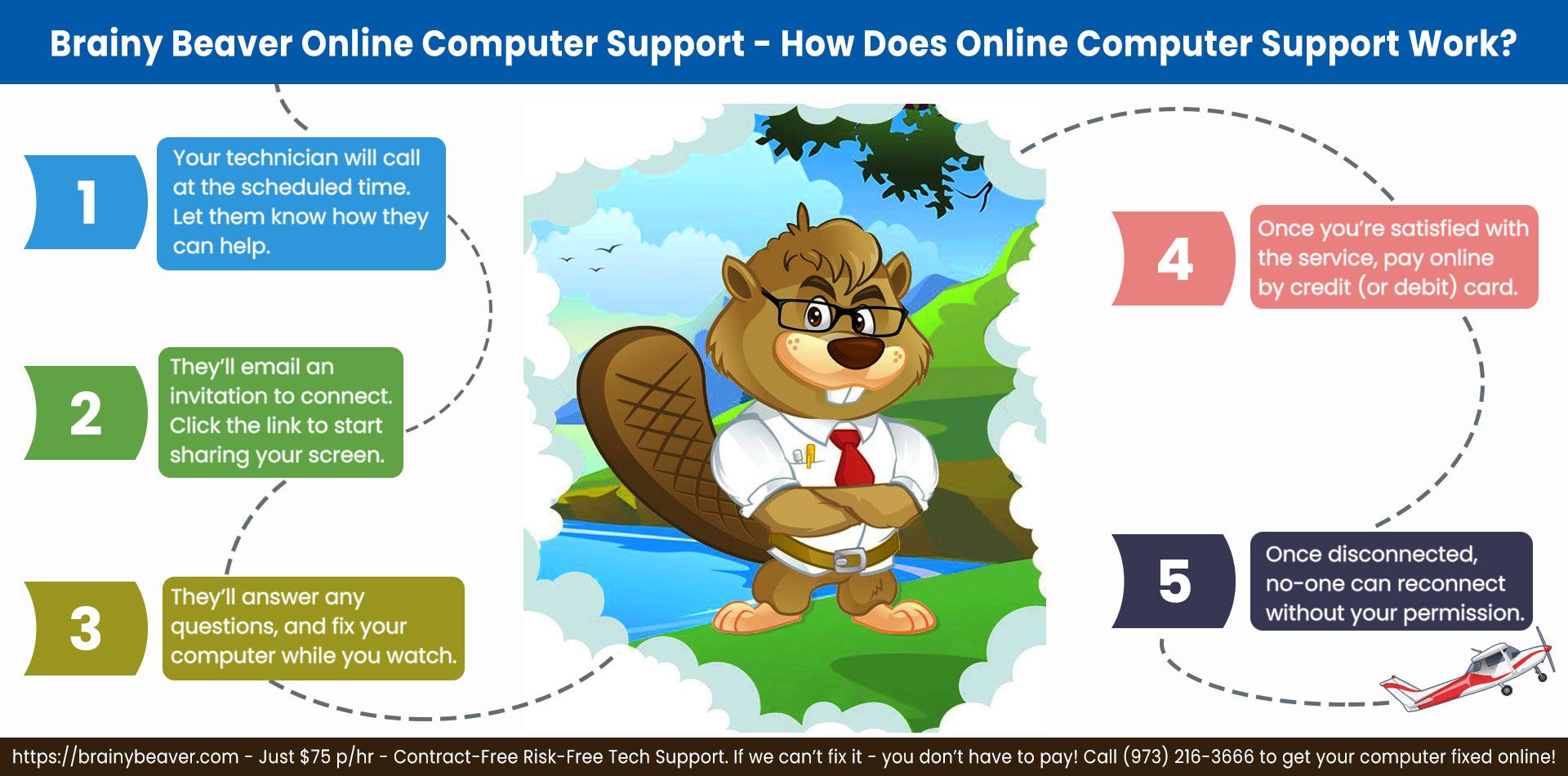 How Remote Support Works Infographic